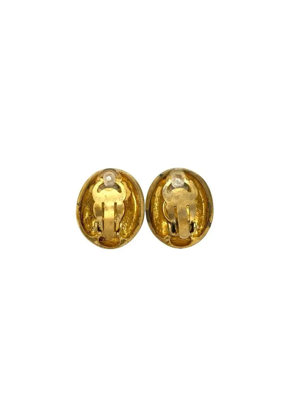 Chanel Vintage Earrings Gold-Tone Metal #215642C59B